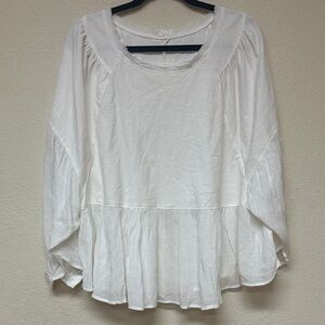 Free People White Peasant Blouse